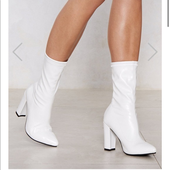 Nasty Gal Shoes - Nasty gal white booties